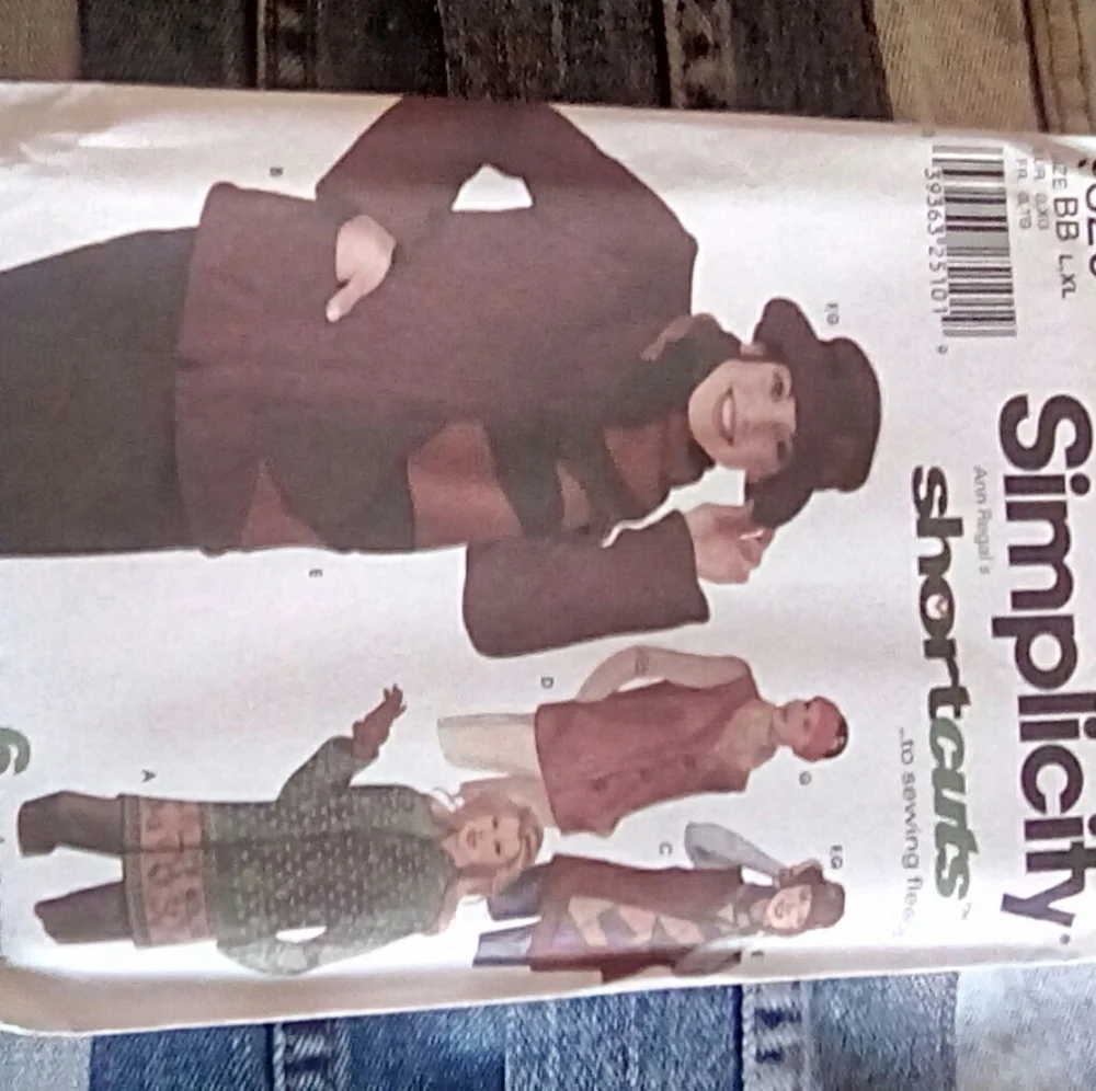Simplicity 9820 Jacket vest scarf hat headband sz L-XL